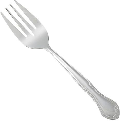 Winco 0004-06 12-Piece Elegance Salad Fork Set, 18-0 Stainless Steel