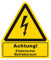  Achtung ! Elektrischer Betriebsraum  Warnzeichen Warnschild Folie selbstklebend 210 x 245 mm