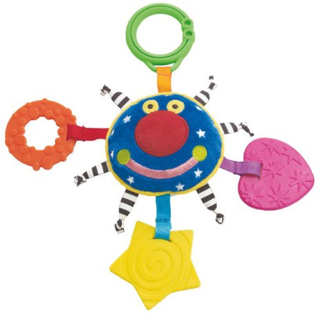 Manhattan Toy Whoozit Orbit Beißring Weiche Aktivität und Reise Spielzeug Teether and Travel Toy mehrfarbig