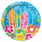 Unique Party 48254 - 17.1 cm Hawaiian Beach Party Plates, Pack of 8
