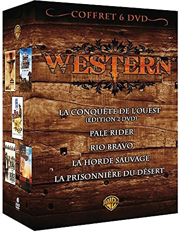 Coffret Western - La conquête de l'Ouest + Pale Rider + Rio Bravo + La horde sauvage + La prisonnière du désert