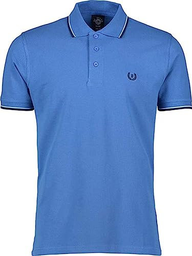BE BOARD Maglia Polo Uomo a Manica Corta in Cotone Piquet, Taglie Calibrate Fino a 9XL, Eleganza e Comfort in Vari Colori,Bluette,L