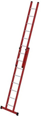 Kunststoff-Schiebe- u. Seilzugleiter mit Standtraverse 2 x 8 Sprossen Arbeitshöhe bis ca. 5,30 m