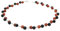 Kette Collier aus Koralle Schaumkoralle & Onyx rot-braun schwarz Halskette Damen