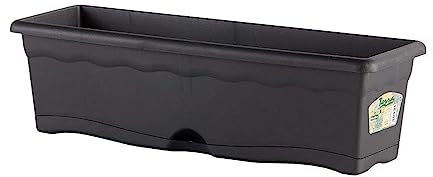 Jardinera Plato Integrado 60X20CM Antracita