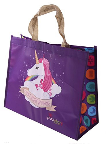 Wiederverwendbare bedruckte Einkaufstasche für den täglichen Gebrauch mit verschiedenen Motiven: Mops, Französische Bulldogge, Einhorn, London. Einhorn