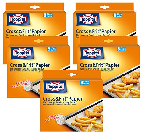 Toppits Cross & Frit Papier (37cm x 30cm), 5er Pack (5 x 8 Bögen)