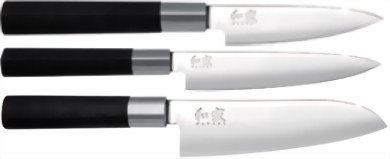 KAI Wasabi 67-W11 Set couteau d'office + couteau d'office + Santoku