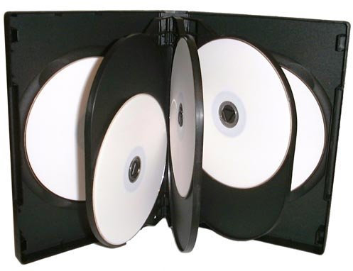 5 custodie da 8 posti per cd e dvd, spessore 27mm con tasca trasparente per copertina