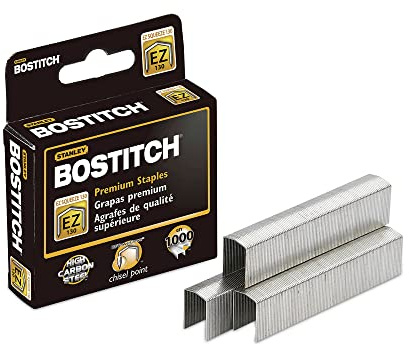 Stanley Half Strip B8 Staples, 130 Sheet Cap, 1/2 Inch Leg Length, 1,000/Box STCR130XHC1M
