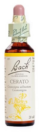 Bach - Flor de Bach Cerato, Complemento Alimenticio, 20 ml | Extracto Floral Cerato, Ayuda para la Gestión de Emociones, Seguridad, Uso Diario, Formato Gotas, Adultos, 20 ml