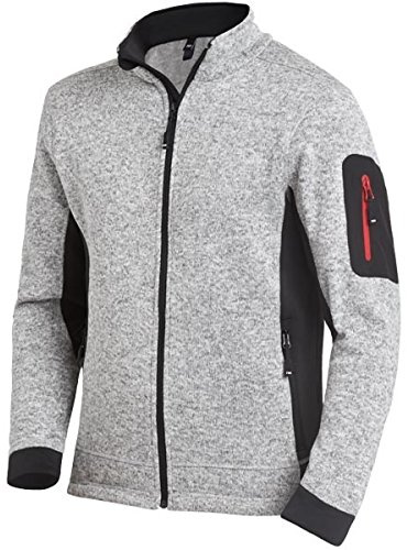 FHB Strick-Fleece Christoph Größe 3XL, 1 Stück, grau/schwarz, 79595-1120-3XL