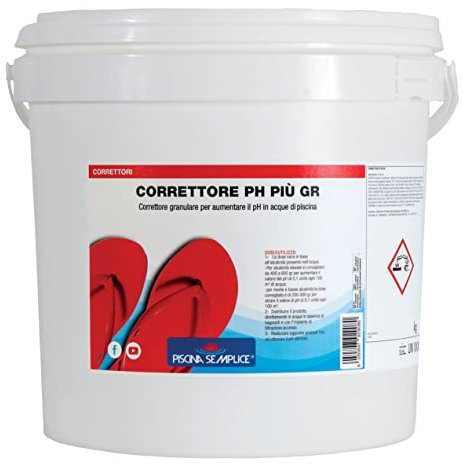 Lapi - 10 kg Correttore PH più Granulare. per Regolare I Valori di PH Troppo Bassi dell'Acqua Piscina. Prodotto da Azienda Italiana certificata