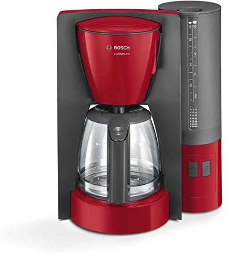 Bosch Comfort Line TKA6A044 - Cafetera de filtro / goteo, 1200 W, color rojo antracita