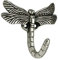 Franklin Brass Dragonfly (1-Pack) Single Wall Hooks 1-Prong Coat/Hat Antique Pewter Hooks for Hanging Wall Mount Hanger Clothes, Purse, Bag, Towel Organization Decorative Wall Hooks B46145Y-BSP-CP