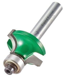 Trend CraftPro C077X8MMTC Ball Bearing Rounding Router Bit 8mm Shank 7.9mm Radius 12.7mm Cutting Length Carbide Tipped