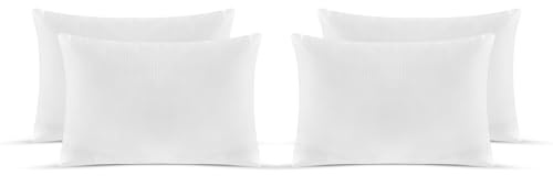SleepyNights Satin Stripe Hotel Quality Bounce Back 4 Pack Hypoallergenic & Anti Dust Mite Resistant Premium Filled Pillow for Side Sleepers