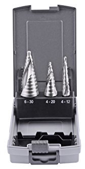 PROFI Juego de Brocas escalonadas 4-30mm HSS-G Acero de alta velocidad, ranurado en espiral