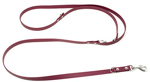Mystique Biothane verstellbare Leine 19mm weinrot 300cm