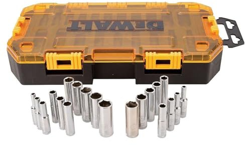 DEWALT DWMT73811 Tool Kit 1/4'' Drive Deep Socket Set, 20 Piece