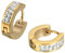 JewelryWe Klein Creolen Ohrringe für Damen: 3 Paar 4mm Breit Edelstahl Poliert Creolen Huggie Ohrringe mit Strass Hypoallergen Knorpel Piercings Schlafen Ohrringe Set Unisex