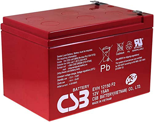 CSB Batterie Plomb EVH12150 12V 15Ah Cycle Stable, 12V, Lead-Acid [ Batterie Plomb ]