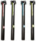 TOSEEK Carbon-Farbe Sattelstütze 27.2mm / 30.8mm / 31.6mm für Fahrrad MTB Rennrad (Gelb, 27.2 x 350mm)