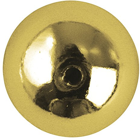 Rayher 1630606 Plastik-Rundperlen, 10 mm ø, gold