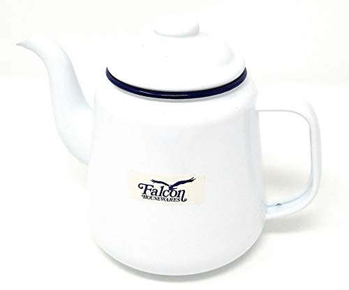 Falcon Housewares White Enamel Teapot.