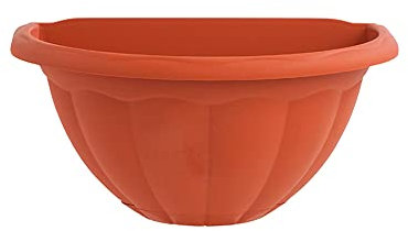 Plastiken Terra - Maceta de Pared, 40 cm, Color Terracota