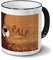 printplanet Tasse mit Namen Ralf - Motiv Kaffeebohnen - Namenstasse, Kaffeebecher, Mug, Becher, Kaffeetasse - Farbe Schwarz