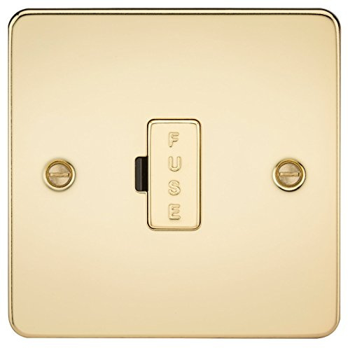 Knightsbridge FP6000PB FPAV6000PB Flat Plate 13A Fused Spur Unit-Polished Brass