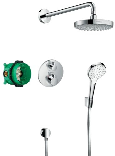 Pack Encastré avec Mitigeur Thermostatique Ecostat S, Chromé