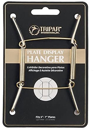 Tripar 5-7 Inch Brass Plate Wire Wall Plate Hanger