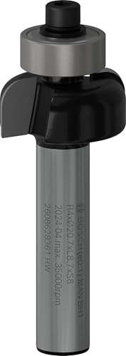 Bosch Professional Zubehör 2 608 628 361 Profilfräser E 8 mm, R1 4 mm, D 20,7 mm, L9 mm, G 53 mm