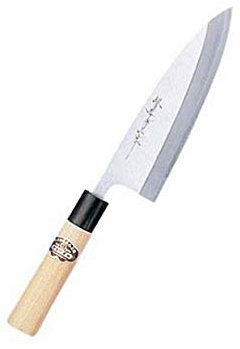 Sakai Takayuki Yasuki weiß Stahl # 3, hongasumitogi Japanische Profi Deba Messer 180mm natur