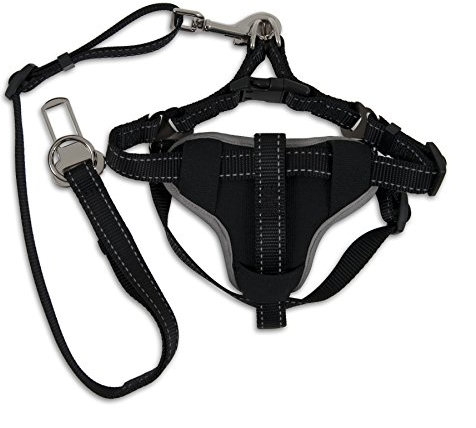 Petmate 11478 The Ultimate Travel Harness for Pets, Large, Black