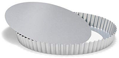 patisse 03578 – Moule à tarte ou quiche rond - Tourtière - anti-adhésif à fond amovible Silver-Top - gris argenté – Ø 28cm