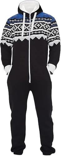 Juicy Trendz Premium Men's One Zip Onesie Hoodie Hoody Jumpsuit Playsuit Tracksuit Medium