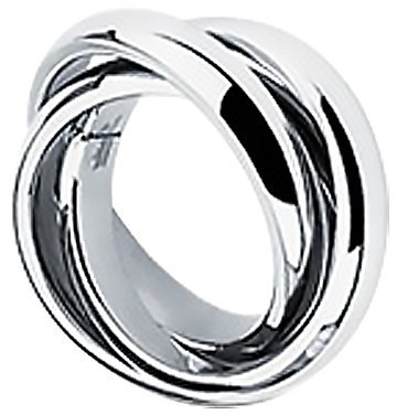 Taffstyle® Damen Verlobungsring Wickelring Designer Schmuck 3 in 1 Ring Edelstahl - Silber Größe 61 (19.4)