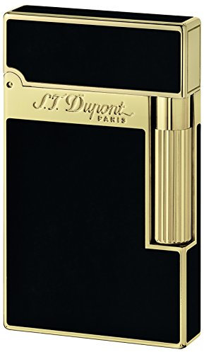 Stratton Essential Supply S.T Dupont Feuerzeug Linie 2, schwarzer Dupont-Lack, Schwarz und Gold