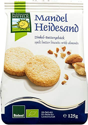 Bohlsener Mühle Mandel-Heidesand Dinklel-Buttergebäck, 6er Pack (6 x 125 g ) - Bio