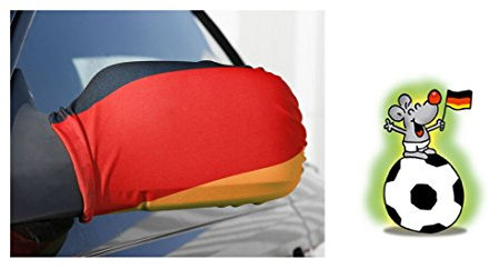 trendfinding 20 x 2er Set Außenspiegelverkleidung Autospiegelverkleidung Außenspiegelüberzug Autospiegelüberzug Deutschland Fußball EM Autofahne Autokorso Fahne Flagge