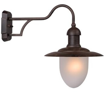 LUCIDE ARUBA - Wandleuchte Innen/Außen - Ø 25 cm - 1xE27 - IP44 - Rostfarbe