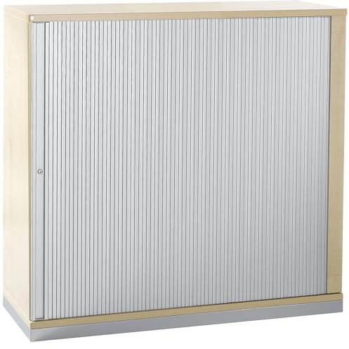 kaiserkraft | Hanna - Rollladenschrank | Höhe 1133 mm | 2 Fachböden | Dekor Ahorn