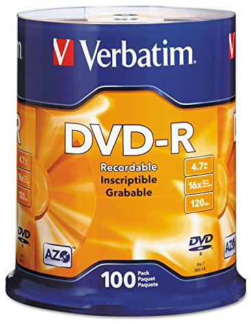 Verbatim DVD-R 4.7GB 16X Branded 100pk Spindle