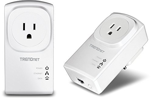 TRENDnet TPL 407E2 K Powerline 500 AV Nano Adapter Kit with Built-In Stekdose White