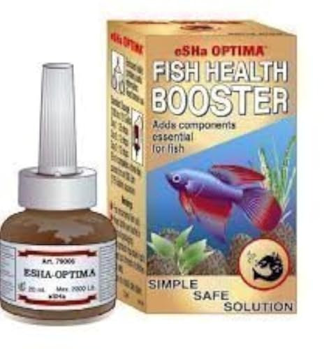 eSHA Optima - Fisch Tank Behandlung verbessert die Fisch Gesundheit, 20 Ml, 6E+1 Gramm, Aquarien-Pond-Wasserbehandlung, Aquarium, Teich