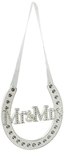 Amore by Juliana- Silverplated Mr & Mrs Horse Shoe - Wedding Gift/Keepsake