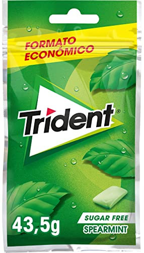 Trident Chicle Grageas Sabor Hierbabuena, 43.5g, 43.5 gramo, 1